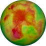 Arctic ozone map for 2024-04-22